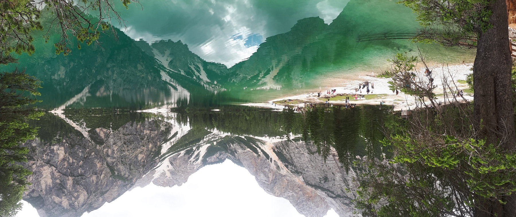 Südliches Ende des Pragser Wildsee. Foto: Konrad Gwiggner