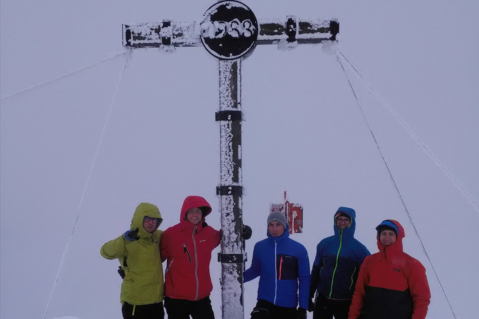 Gipfelfoto am Nösslachjoch mit der Gruppe, Foto: unbekannt