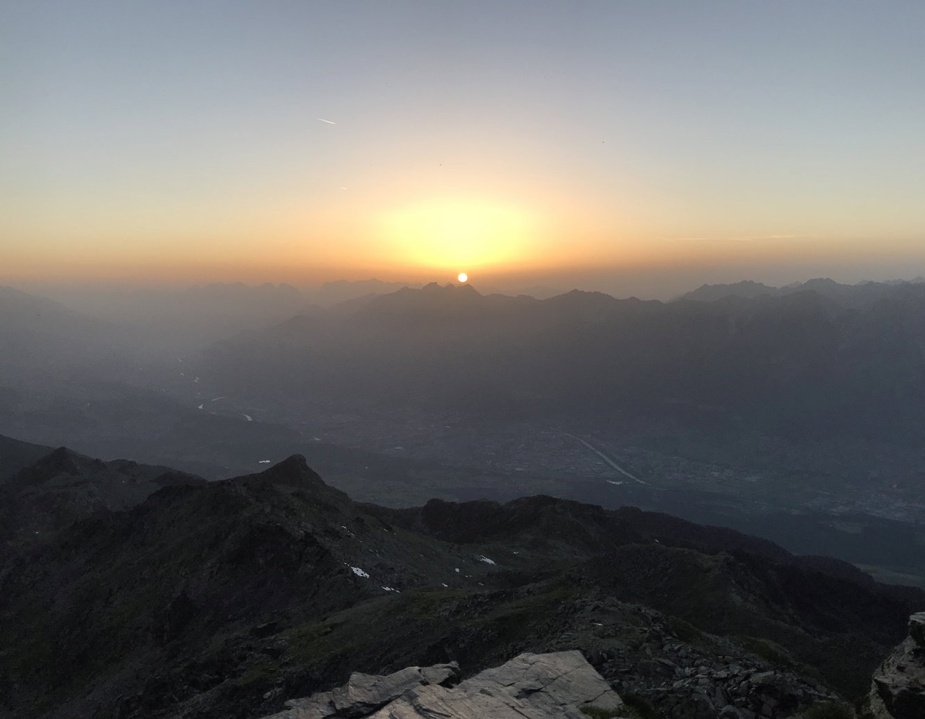 Wenn die Sonn untergeht am Karwendel. Foto: David Kurz