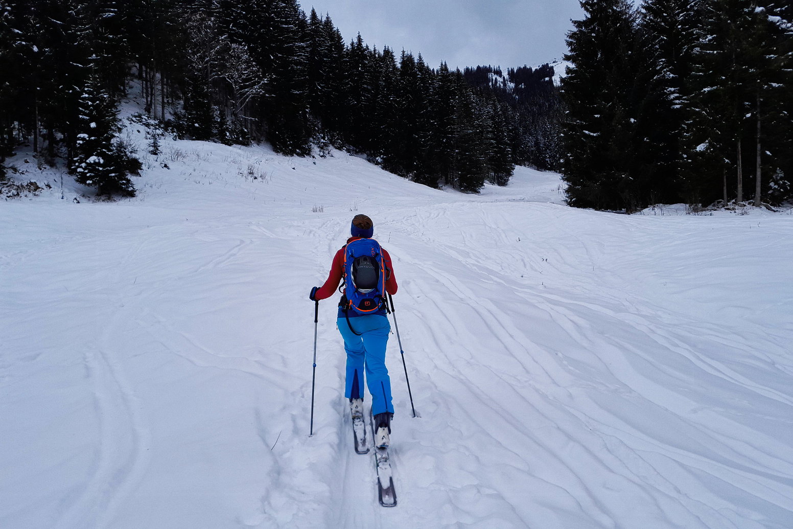 Endlich weg von der Forststraße. So macht uns das gleich viel mehr Spaß. Foto: Protect Our Winters Austria (POW AT)
