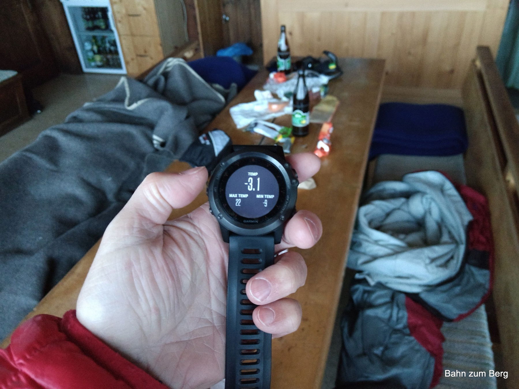 Im Winterraum ist es auch nicht warm