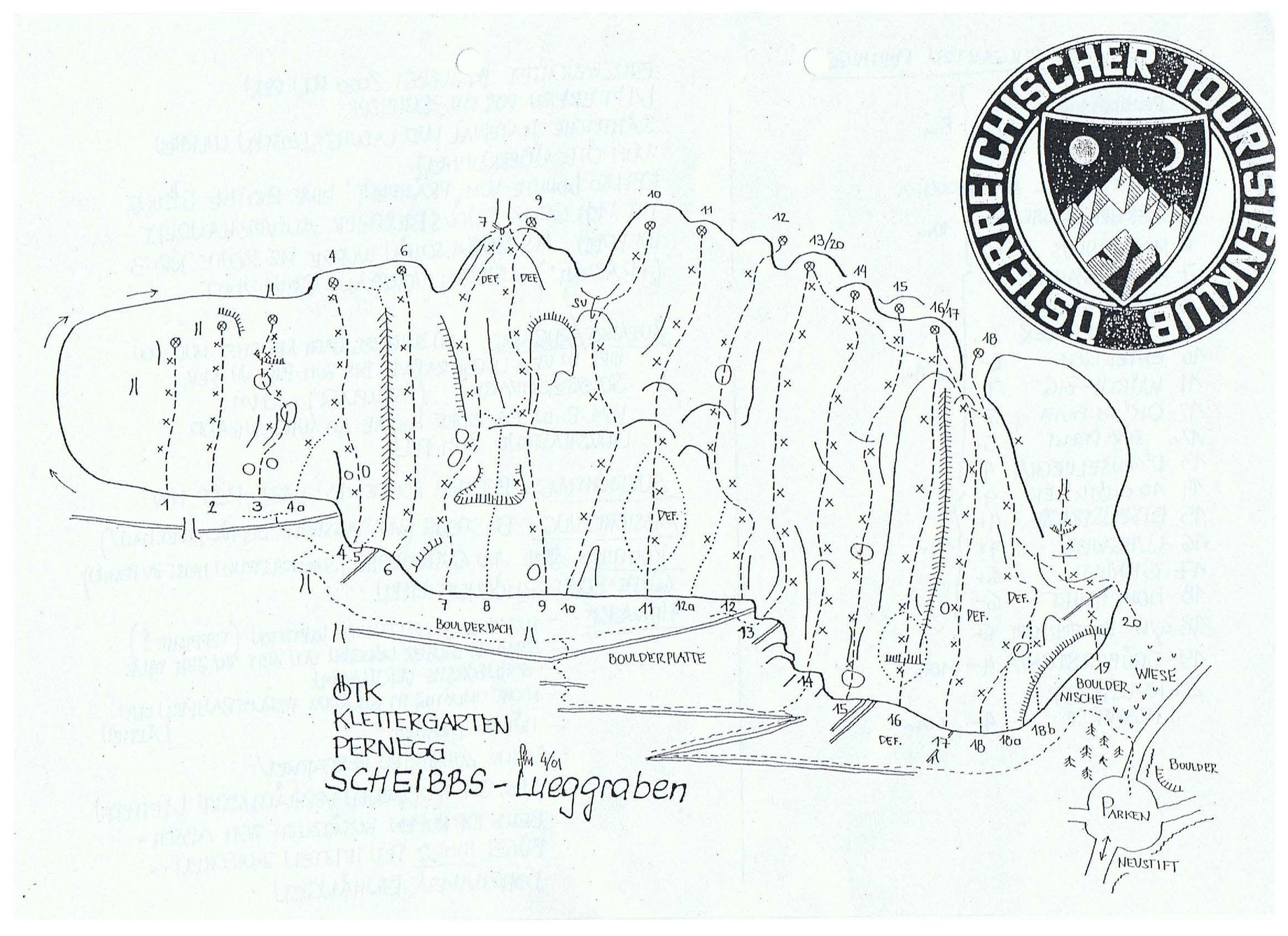 Kletterwand Lueggraben. Foto: ÖAV
