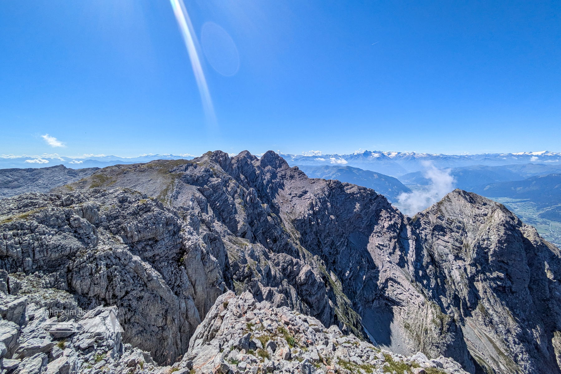 Persailhorn und Mitterhorn nach einer Nacht auf der Peter-Wiechenthaler-Hütte