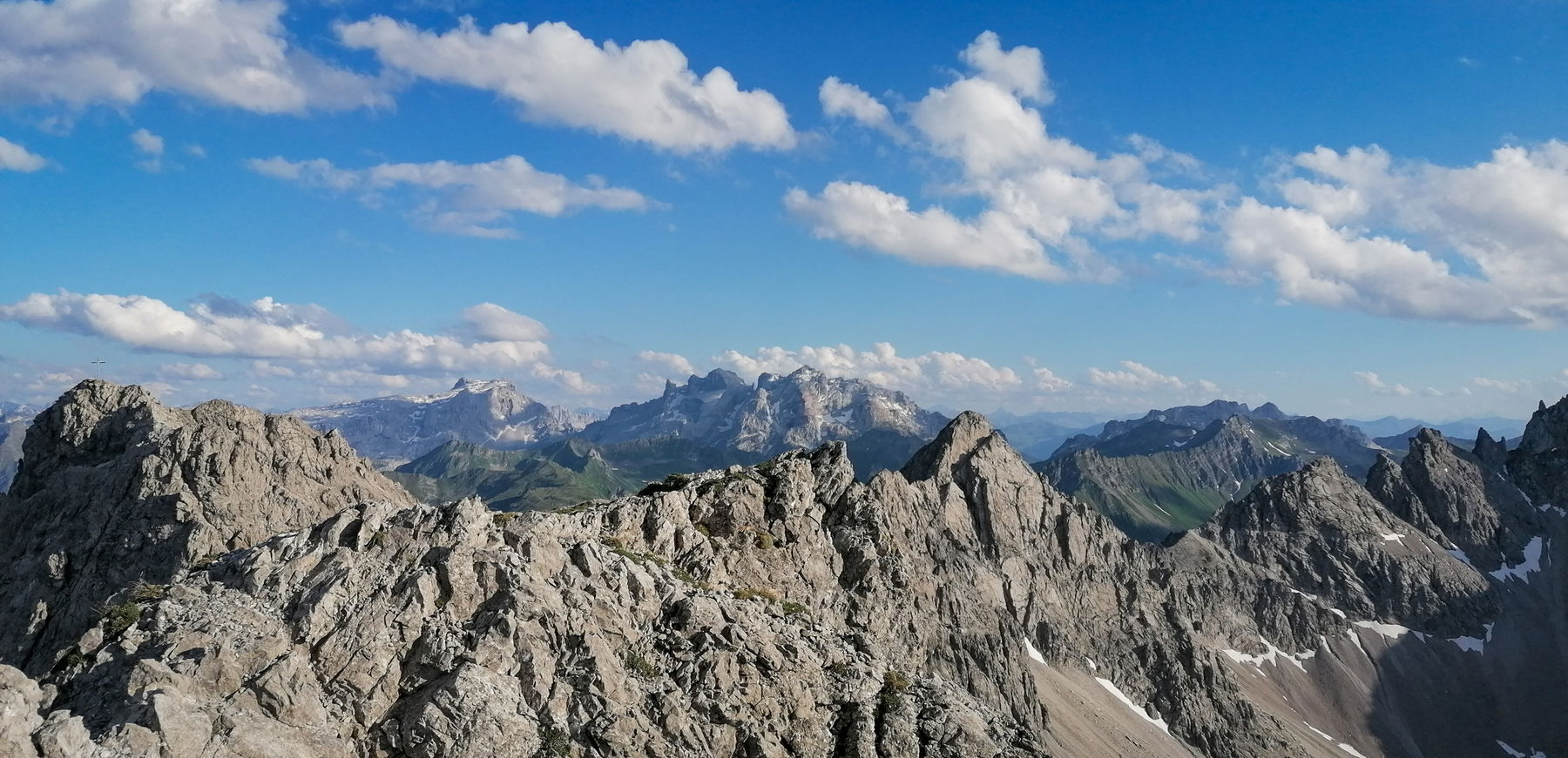 3 Gipfel im Sarotlatal: Gottvater, Großer und Kleiner Valkastiel