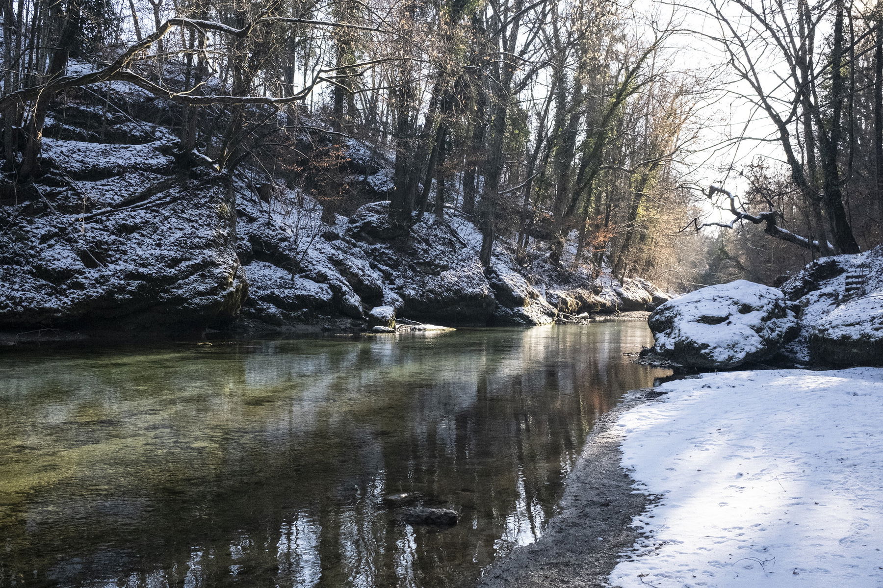 Winterwandern an der Erlauf: von Purgstall bis Mühling